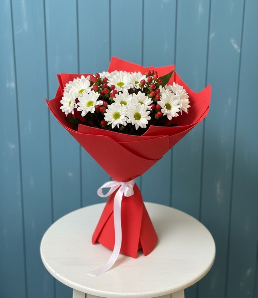 Букет цветов из: Хризантемы в Ильинское-Хованское