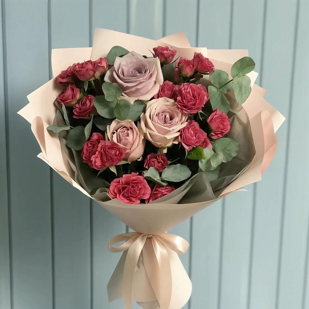 Букет цветов из: Гвоздики и Розы в Ильинское-Хованское