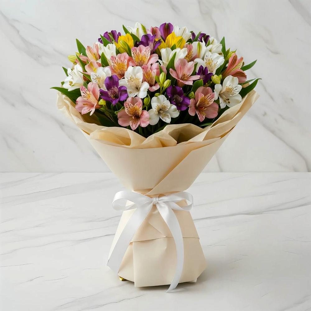 Букет цветов из: Альстромерии в Ильинское-Хованское