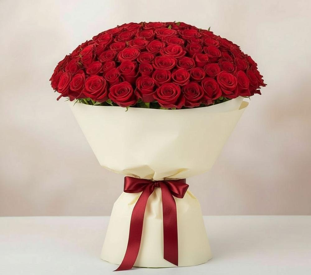 Букет 101 Красная роза Милано в Ильинское-Хованское