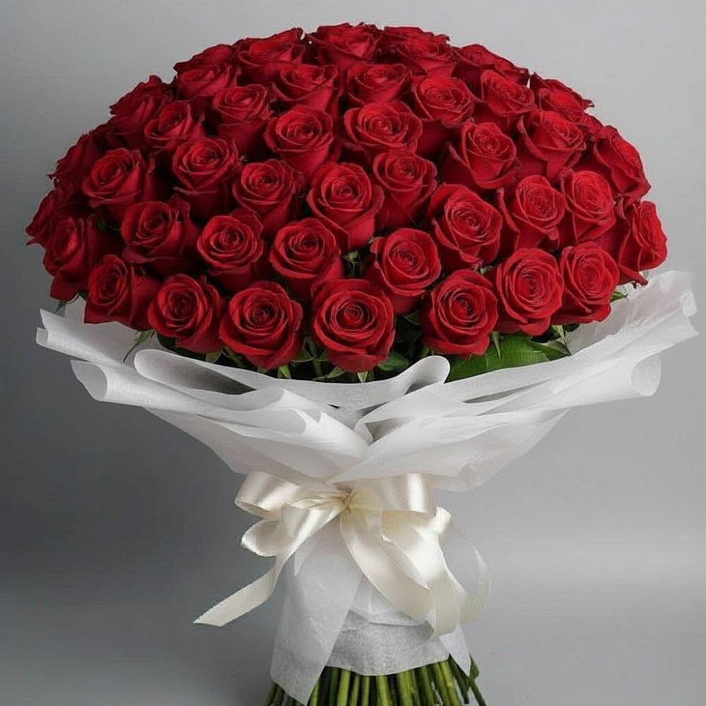 Букет 101 Красная роза Блэк Мэджик в Ильинское-Хованское
