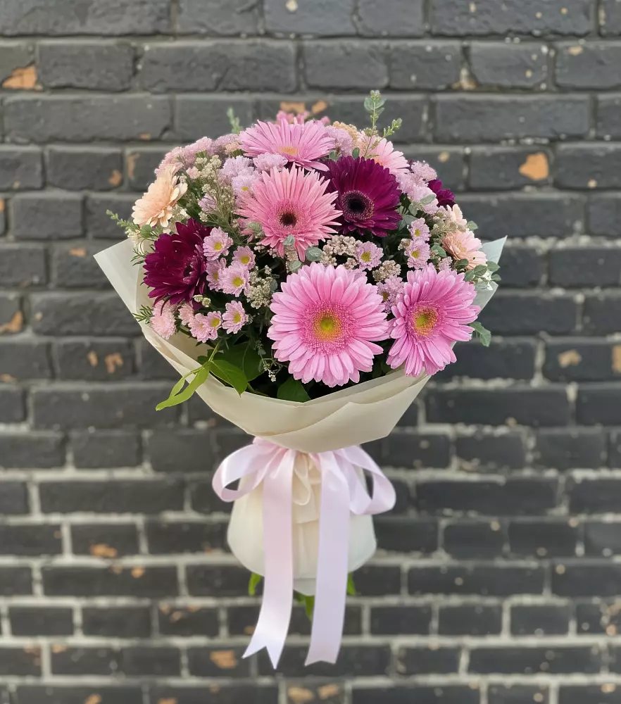 Букет цветов из: Герберы и Хризантемы в Ильинское-Хованское