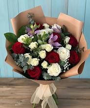 Букет цветов из:  Розы и Альстромерии в Ильинское-Хованское