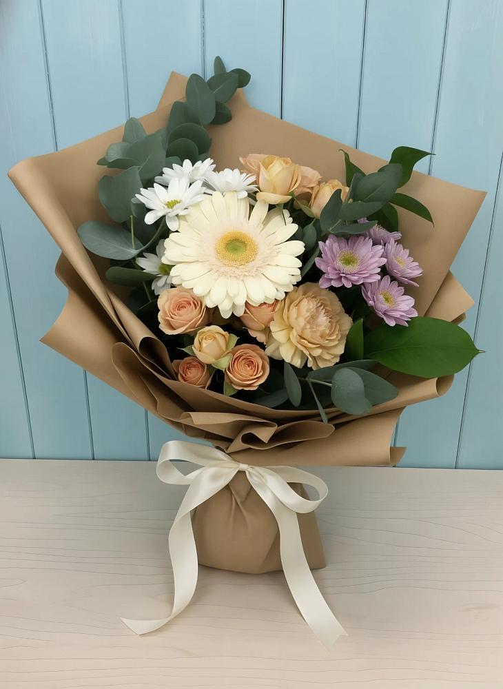 Букет цветов из: Герберы и Хризантемы в Ильинское-Хованское
