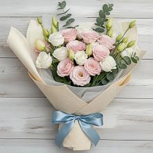 Букет цветов из:  Лизиантусы в Ильинское-Хованское