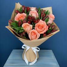 Букет цветов из:  Розы и Альстромерии #REPLACE_PRED# Ильинское-Хованское