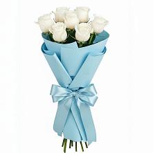 Букет 7 белых роз Проуд в Ильинское-Хованское