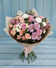 Букет цветов из:  Хризантемы, Розы и Альстромерии #REPLACE_PRED# Ильинское-Хованское