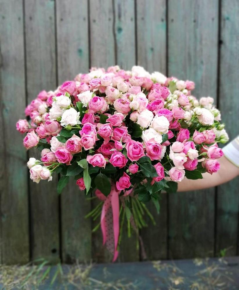 Букет Розовые кустовые розы Натали и Лав Лидия в Ильинское-Хованское
