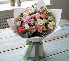 Букет цветов из:  Розы, Лизиантусы и Гвоздики #REPLACE_PRED# Ильинское-Хованское