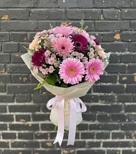 Букет цветов из:  Герберы и Хризантемы в Ильинское-Хованское