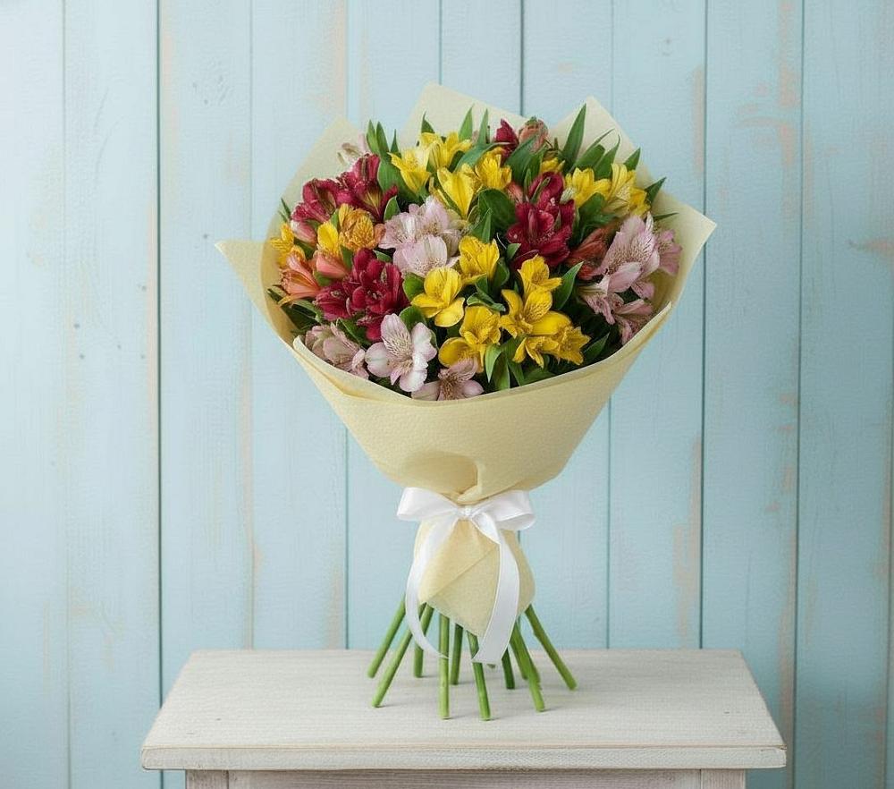Букет цветов из: Альстромерии в Ильинское-Хованское